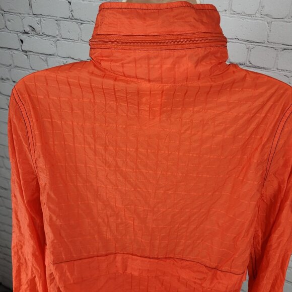 Free People Orange Nylon Full Zip Lightweight Windbreaker Jacket Size Medium M - Picture 8 of 12